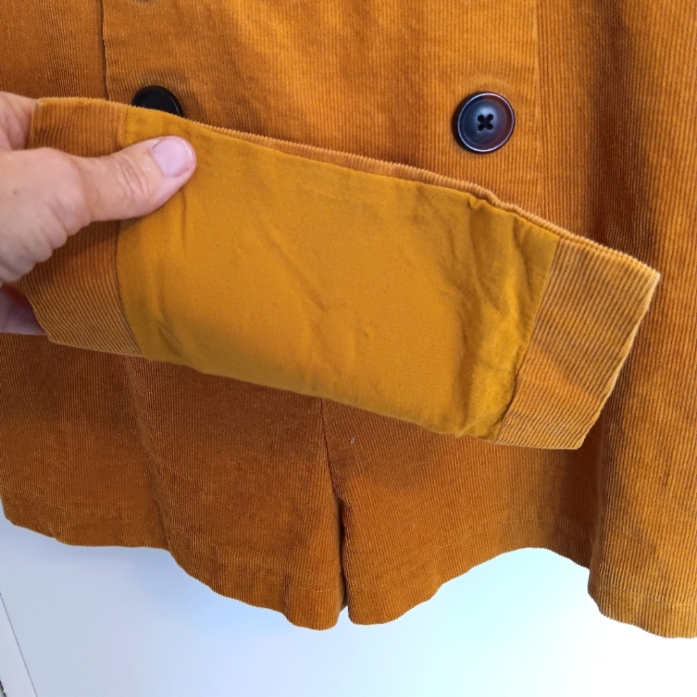 Urban Outfitters BDG Mustard Yellow Daley Corduroy Romper Shorts Coulotte Skirt - Picture 4 of 11
